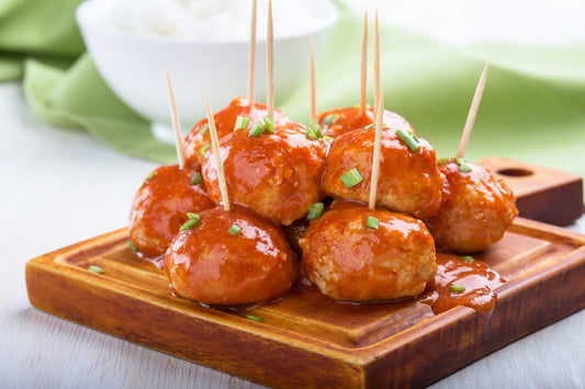 Grilled Buffalo Chicken Meatballs